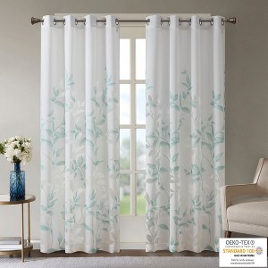 MAYEERTY Modern Fashionable and Practical Burnout Printed Curtain Panel(Only 1 Pc Panel) - 1 of 4