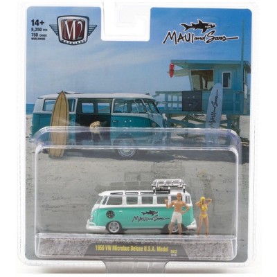 M2 MACHINES DIORAMA AUTO FIGS 1959 VW MICROBUS DELUXE USA MODEL