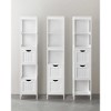VASAGLE Bathroom Floor Cabinet Bathroom Storage Organizer Rack Stand,Multifunctional Corner Unit 2 Drawers - 3 of 4