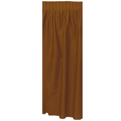 Beistle 29" x 14' Plastic Table Skirting Brown 2/Pack 50950-BR