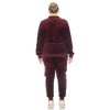 Plus Size 2-Piece Velour with Faux Leather Stripe - 3 of 4