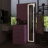 Famapy Stylish Vanity Cabinet with Full-Size LED Mirror & Divided Drawers,White/Black/Pink Storage Cabinet,Spacious Organizer for Bedroom Makeup - 4 of 4