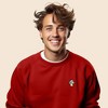 Dalix Mushroom (Glow in the Dark) Embroidered Fleece Sweatshirt Pullover Mens - 3 of 4