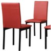 NicBex Set of 4 Modern Armless Dining Chairs, Faux Leather Upholstery & Metal Frame, Space-Saving Kitchen & Dining Side Chairs - 3 of 4