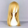 Unique Bargains Women's Halloween Curly Wigs 22" Yellow with Wig Cap - image 3 of 4