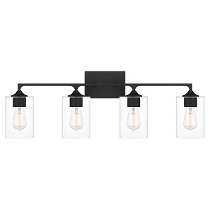 Quoizel Lighting Prescott 4 - Light Vanity in  Matte Black - 1 of 4