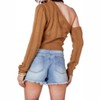 Women's Kendra Pointelle Knit One-Shoulder Sweater Top - DAVI & DANI - image 3 of 4