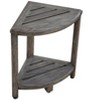 CoastalVogue® SnazzyCorner® 18" Teak Wood Corner Shower Bench with Shelf in Antique Gray Finish - Target Plus Gray 17"L x 12"D x 18"H - 3 of 4