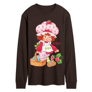 Men's - Strawberry Shortcake - Custard In Basket Long Sleeve Graphic T-Shirt - 1 of 2