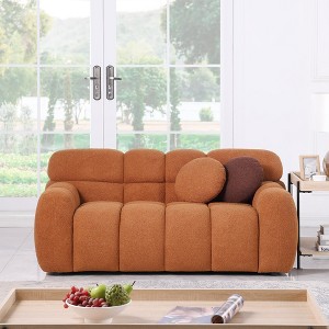 NicBex Couches for Living Room Cloud Couch Boucle Sofa Couch 2 Seater Comfy Couch Modern Upholstered Tufted Sofa with 2 Pillows, Light Brown - 1 of 4