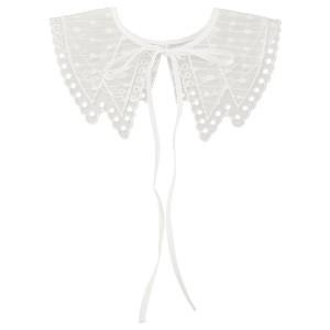 Elerevyo Women Blouse Embroidery Neck Ruff Detachable False Dickey Collar 1 Pc - 1 of 4