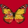 Men's Design By Humans Butterfly Flag Of Spain By GiftsIdeas T-Shirt - 2 of 2