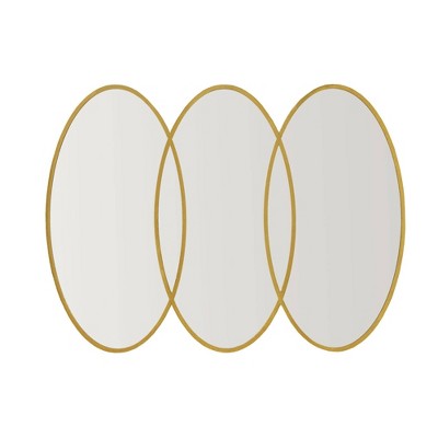 Eclipse Gold Trio Wall Mirror Gold - Madison Park