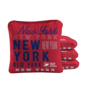 Skip's Garage | Gameday New York Football Synergy Pro Cornhole Bags (Set of 4) - 1 of 4