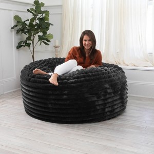 Jaxx 5 Foot Saxx Bean Bag Chair for Adults - Luxe Faux Fur - 1 of 4