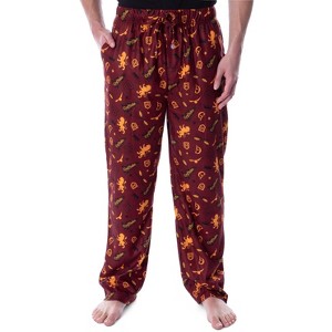 Harry Potter Adult Men's Quidditch House Pajama Pants - 4 Houses Available - 1 of 4