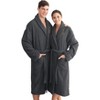 Linum Home Textiles 100% Turkish Cotton Herringbone Weave Embroidered Bathrobe - X'Mas Tree - image 2 of 3