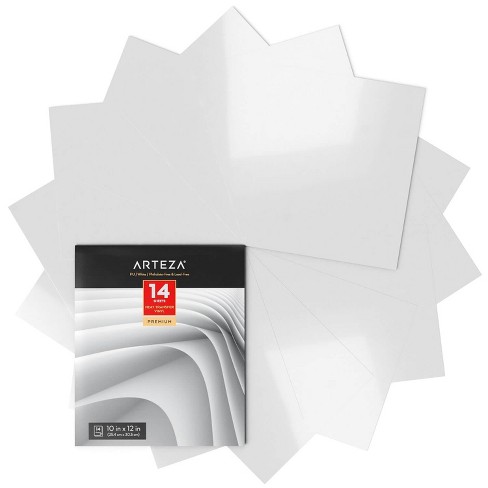 Arteza Heat Transfer Vinyl, White, 10x12 Sheets - 14 Pack