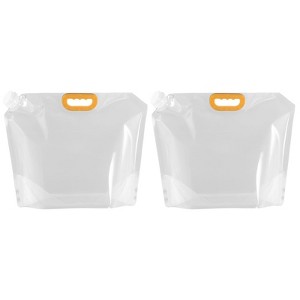 Unique Bargains Camping Hiking Plastic Collapsible Water Container Bags 2 Pcs - 1 of 4