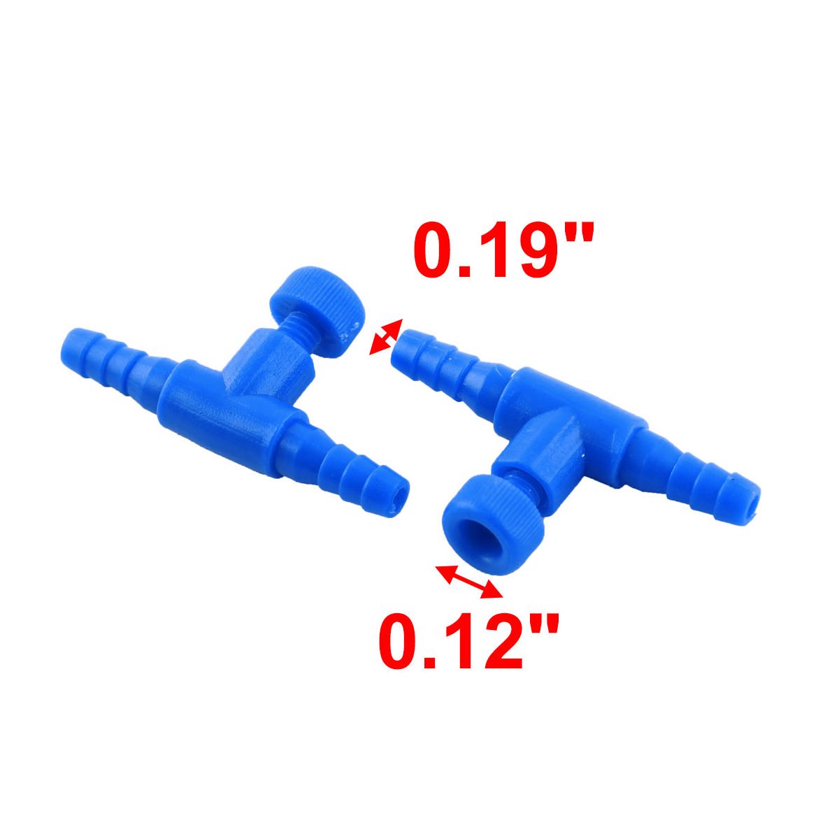 Unique Bargains Plastic Fish Tank Aquarium One Way Air Valve Connector Blue 20 Pcs - thumbnail 2
