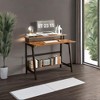 Acekool 31.5" Computer Desk with Drawer, Monitor Stand, File Cabinet, Shelves & Hooks, Home Office Workstation Table, Browm - 2 of 4