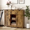TIRAMISUBEST Wooden Floor Cabinet with Drawers and Shelves, Multifunctional Storage for Living Room, Bedroom, Bathroom-Home Decor - 3 of 4