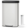 80L plastic cover plastic bag pedal trash can, without inner bucket + plastic bag pressure ring, with deodorizing box for Home,Office,Living room - 4 of 4