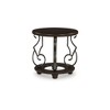 Signature Design by Ashley Frallyn Modern Round End Table with Faux Marble Top, 24" Diameter, Dark Brown - 2 of 4