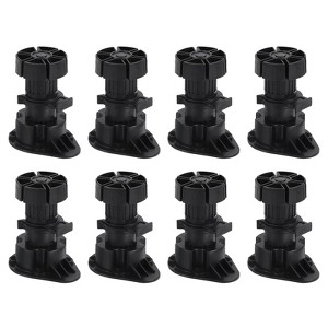 Unique Bargains Plastic Non-Skid Adjustable Thick Furniture Leveling Feet for Chairs 8 Pcs - 1 of 4