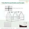 NicBex 6' x 3' x 3' Galvanized Raised Garden Bed with Mini PVC Greenhouse Cover Garden Sheds with Roll-Up Windows for Flowers, Fruits, White - 2 of 4