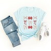 Simply Sage Market Women's Coquette Baseball Bow Chart Short Sleeve Graphic Tee - 3 of 4