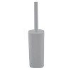 Acrylic Square with Rounded Edges Toilet Brush Holder with Lid Gray - Bath Bliss - 2 of 4