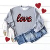 Simply Sage Market Women's Graphic Sweatshirt Buffalo Plaid Love - 3 of 3