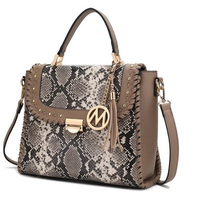 MKF Collection Lilli Vegan Leather Satchel Bag for Women by Mia K