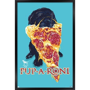 Trends International Jim Baldwin - Pup-a-roni Framed Wall Poster Prints - 1 of 4