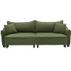 NicBex Couches for Living Room Pull Out Sofa Bed Corduroy Couch Foldable Convertible Sleeper Loveseat with 2 Throw Pillow - 4 of 4