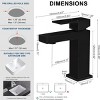 ChicFurnit Bathroom Sink Faucet Solid Brass Single Hole Design with Pop Up Drain and Water Hoses for Trendy Vanities, Black, 15.7"*8.02"*2.9" - 3 of 4