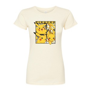 Women's - Pokémon - Pikachu Poses Fitted Graphic T-Shirt - 1 of 3