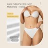Niidor Women's Invisible Strapless Bra Backless Sticky Bra Upgrade Magnetic Clasp Adhesive Bra New Craft Lace Silicone Bras with Thong Underwear - 3 of 4