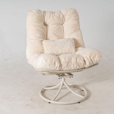 Modern Home Accent Chair，360° Swivel Living Room Chair Lounge Chair with  Rust-Resistant Frame & Soft Cushions for Living Room, Bedroom, Balcony