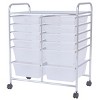 Costway 12 Drawer Rolling Storage Cart Scrapbook Paper Office School Organizer - 3 of 4