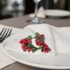 Unique Bargains Napkin Rings Garland PP Red Green 1 Pc - 3 of 3