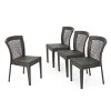 Christopher Knight Home Robin Outdoor Stackable Dining Chairs with Rattan and Iron Frame(Set of 4) - 2 of 4