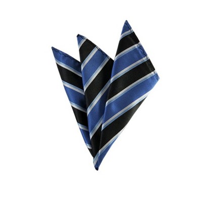 TheDapperTie - Men's Stripe Woven 10 Inch x 10 Inch Pocket Squares Handkerchief