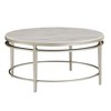 Effie Marble Top Coffee Table Champagne Silver Finish - Inspire Q: Modern Round Design, 4-Leg Metal Frame, 90-Day Warranty - 3 of 4