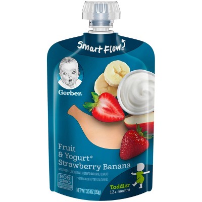 Gerber Toddler Food Fruit & Yogurt Strawberry Banana - 3.5oz