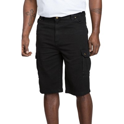 Liberty Blues Men's Big & Tall ™ Denim Cargo Shorts - Tall - 36, Black ...