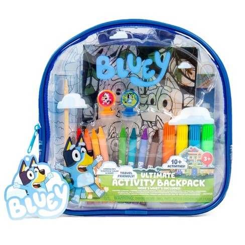 Bluey 14 Kids School Backpack Bag For Toys W/ Raised Character Designs  Multicoloured : Target