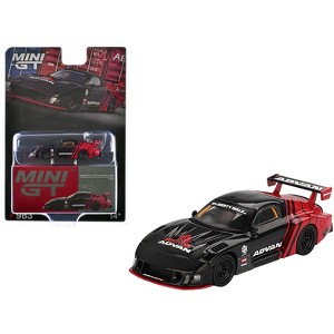 Mazda RX-7 LB-Super Silhouette RHD (Right Hand Drive) "Advan" Black and Red Limited Edition 1/64 Diecast Model Car by Mini GT - 1 of 4