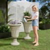 DSVIMOY Planter, 2PCS Indoor Outdoor Garden Planter, Trophy Flower Pot for Flowers, Herbs, Plants, Beige, 15.76"*15.76"*23.64" - 2 of 4